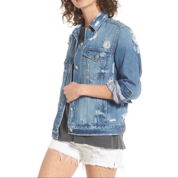 bp Jackets & Blazers - BP. Ripped Denim Jacket